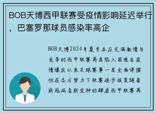 BOB天博西甲联赛受疫情影响延迟举行，巴塞罗那球员感染率高企